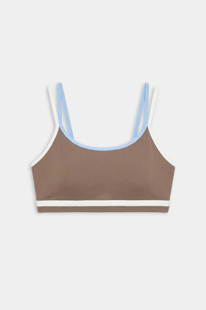 Eva Rigor Double Strap Bra - Lentil/White
