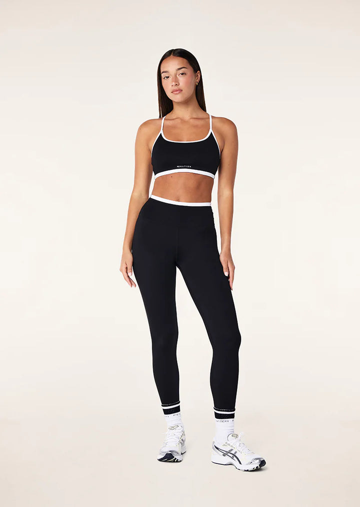 Fundamental Sports Bra - Black/Optic White