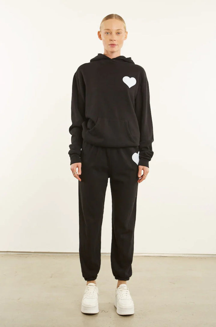 Heart Sweatpants - Black/White