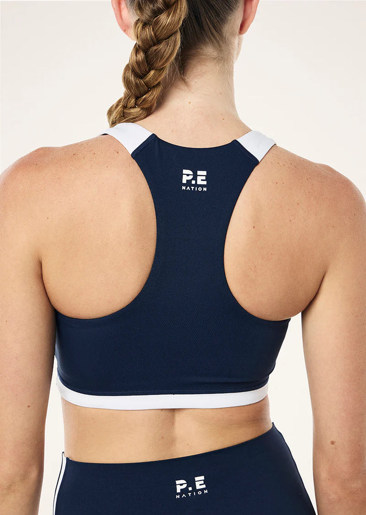 Highgate Sports Bra - Navy/Optic White