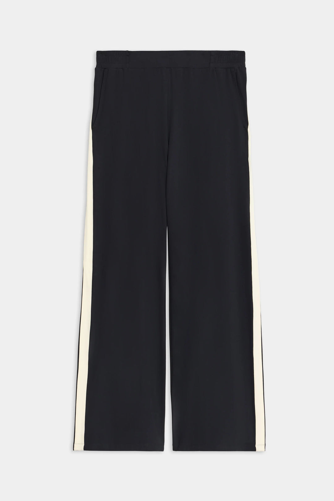 Luca Airweight Trouser With Stripe - Black/White