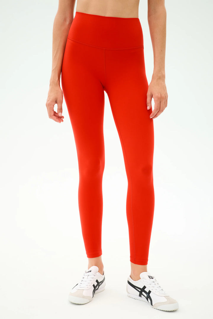 Sprint High Waist Rigor 7/8 Legging - Lotus Red