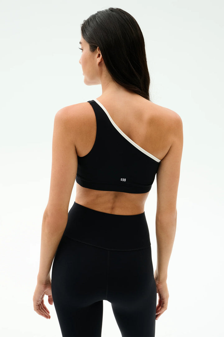 Josie Airweight One Shoulder Bra - Black/White