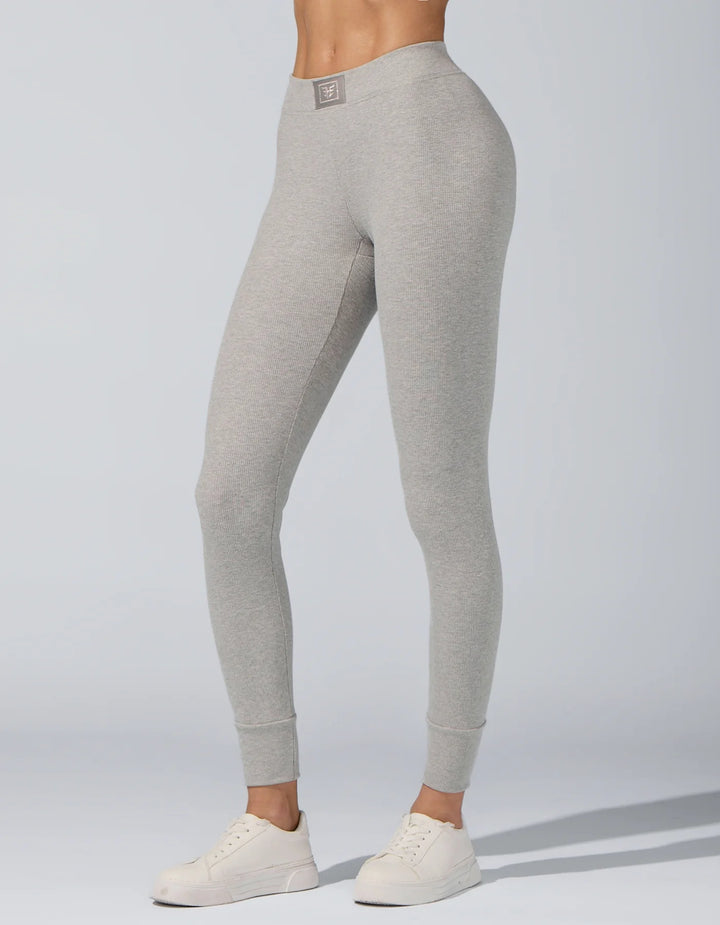 Rib Lounge Legging - Heather Grey