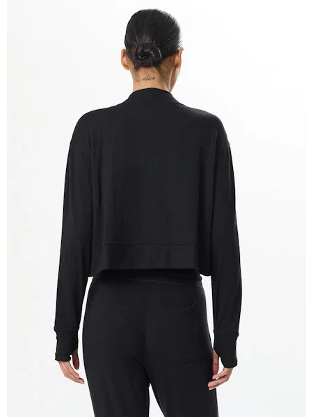 Suzan Fleece Cardigan - Black