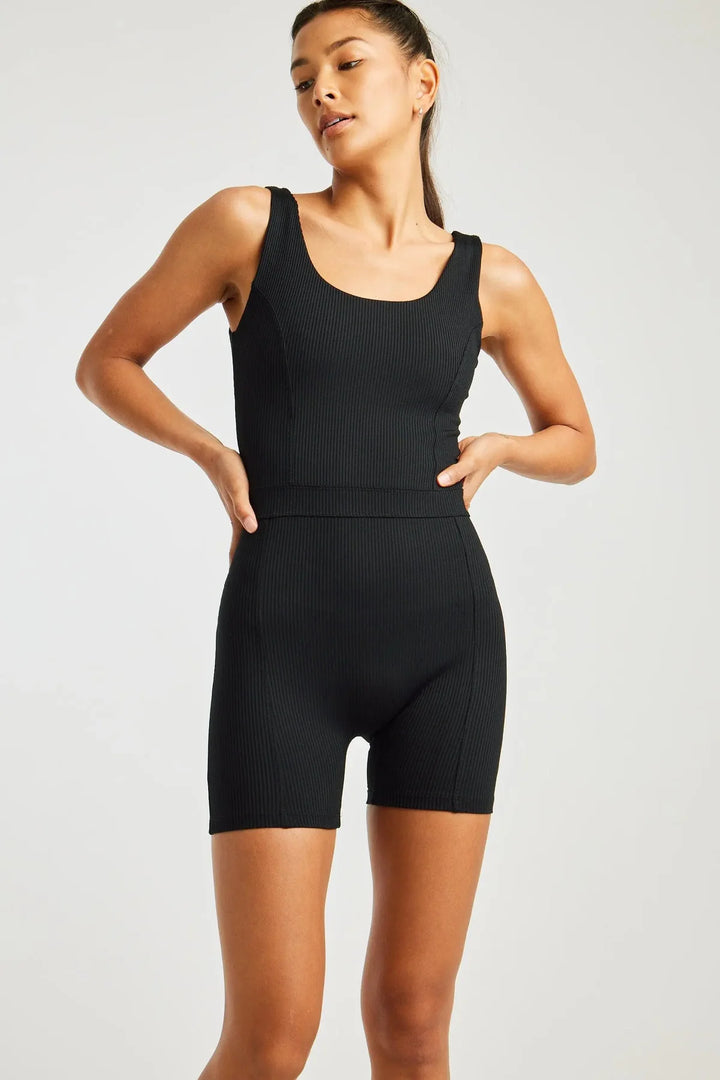 Ribbed Johanna Onesie - Black