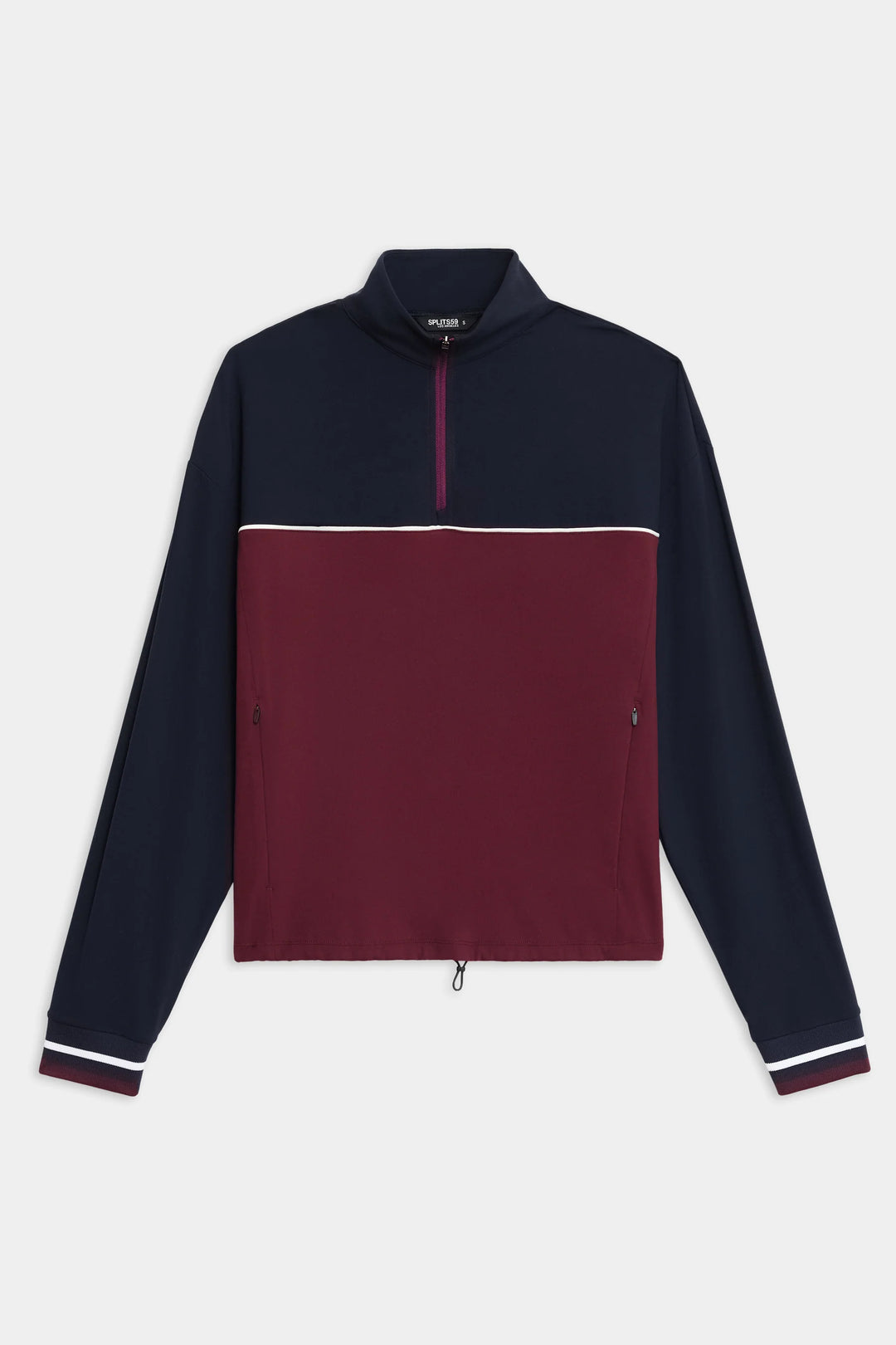 Millie Airweight Half Zip - Dark Cherry/Indigo