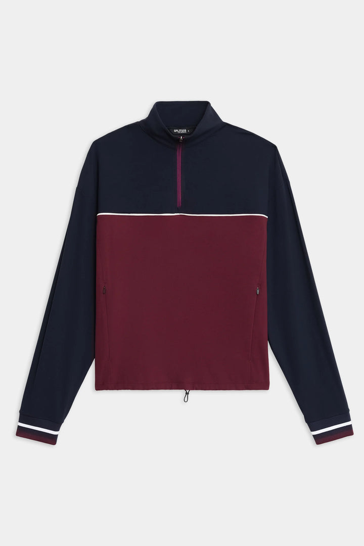 Millie Airweight Half Zip - Dark Cherry/Indigo