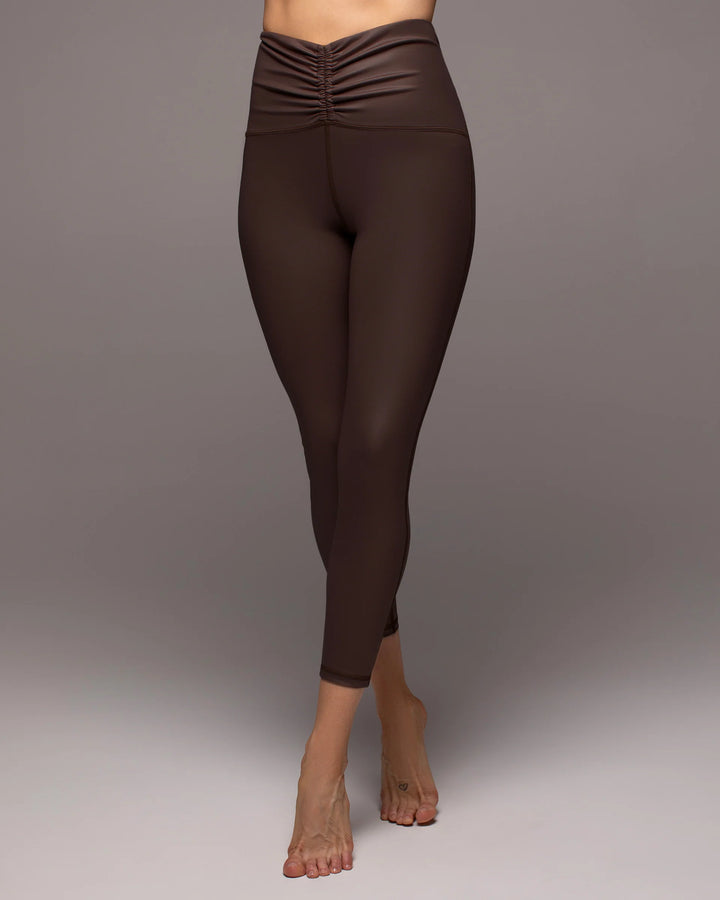 Palma Gloss Legging - Dark Oak