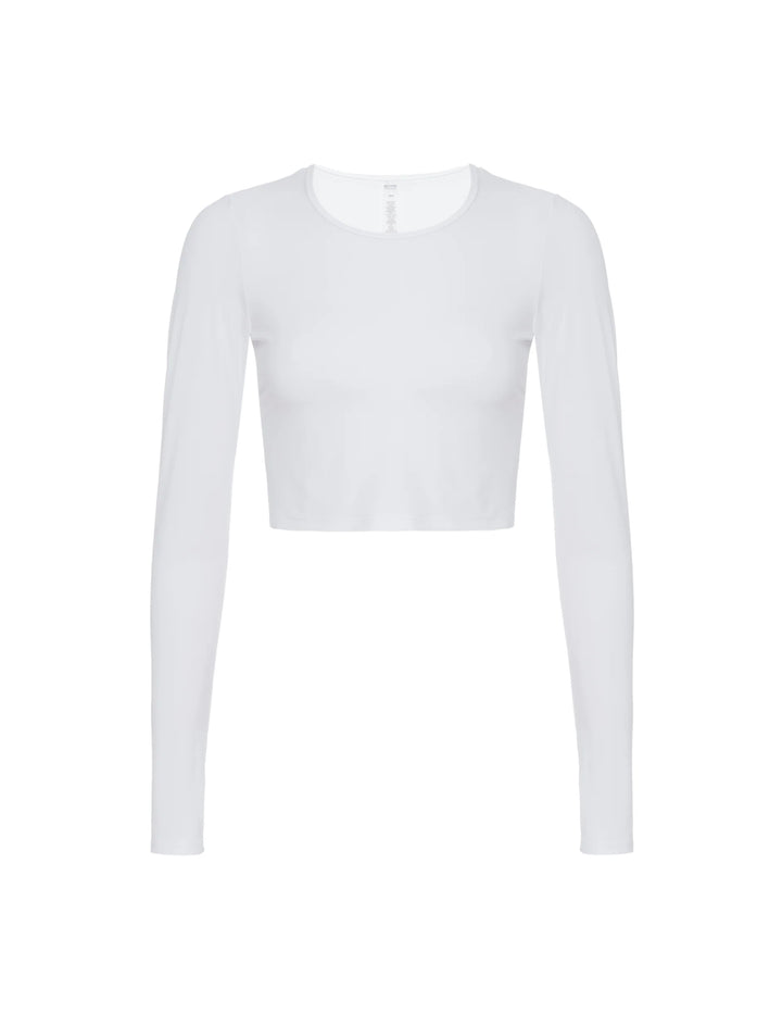 POWERBEYOND LITE CARDIO CROPPED PULLOVER - Lunar White