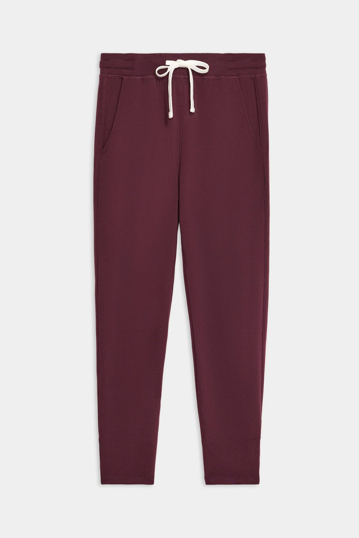 Reena Fleece 7/8 Sweatpant - Dark Cherry