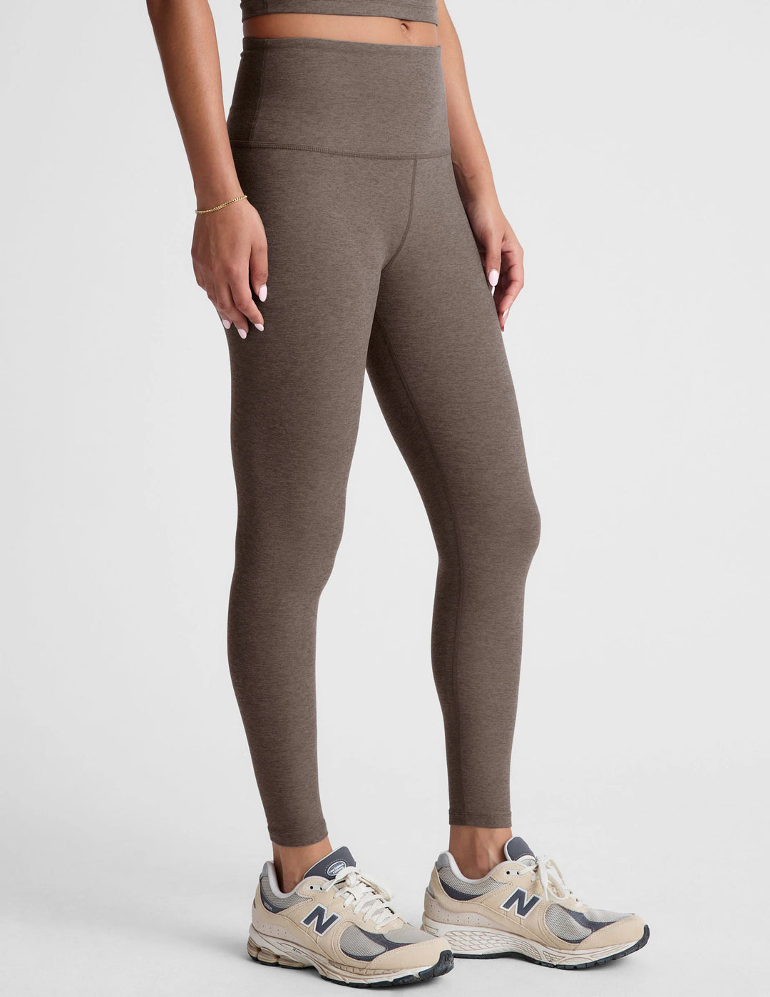 Spacedye Caught In The Midi High Waisted Legging - Soft Umber Heather