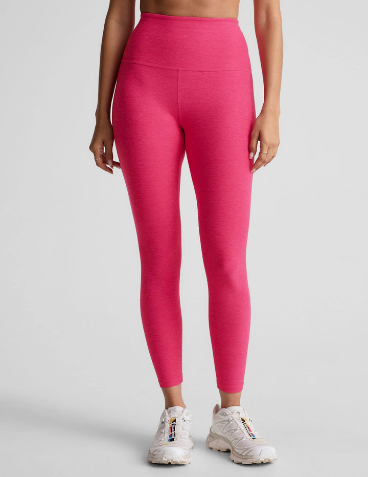 Spacedye Caught in the Midi High-Waisted Legging - Vivid Pink Heather