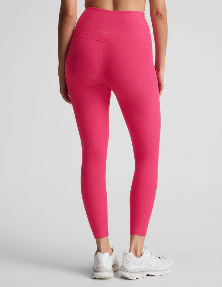 Spacedye Caught in the Midi High-Waisted Legging - Vivid Pink Heather