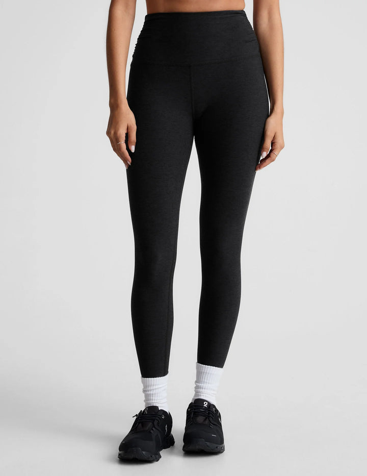 Spacedye Raise the Barre Shirred Legging - Darkest Night