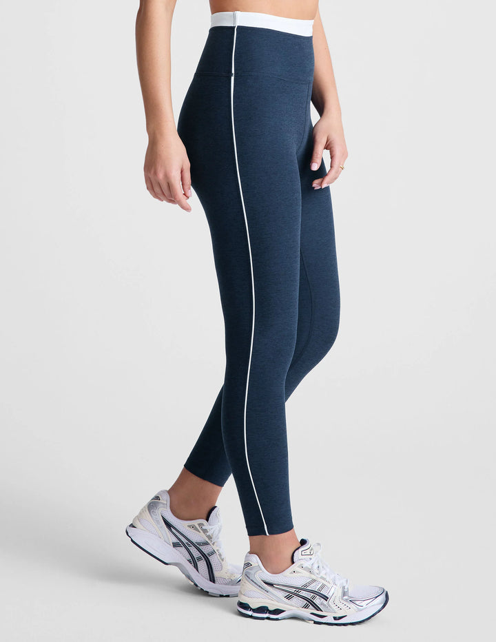 Spacedye Trophy High Waisted Midi Legging - Nocturnal Navy/Cloud White