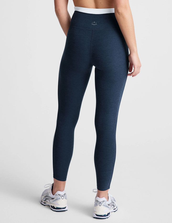 Spacedye Trophy High Waisted Midi Legging - Nocturnal Navy/Cloud White
