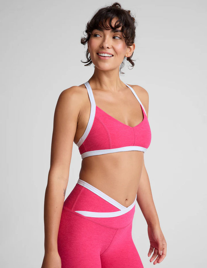 Spacedye Outlines Bra - Vivid Pink Heather