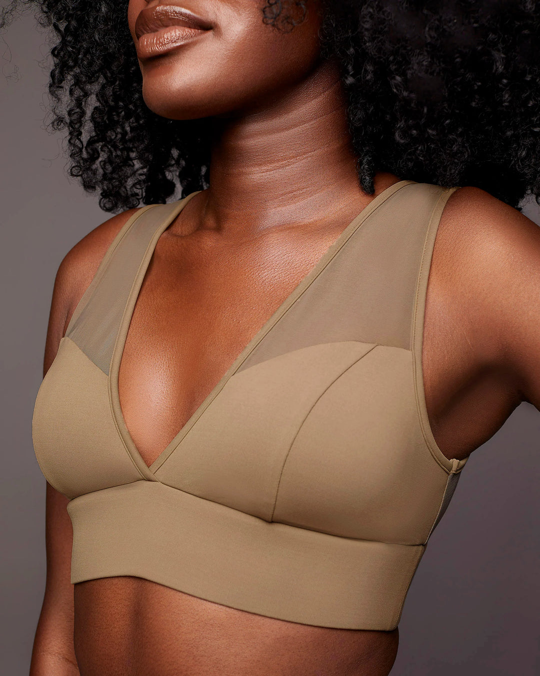 Solstice Longline Bra - Sable