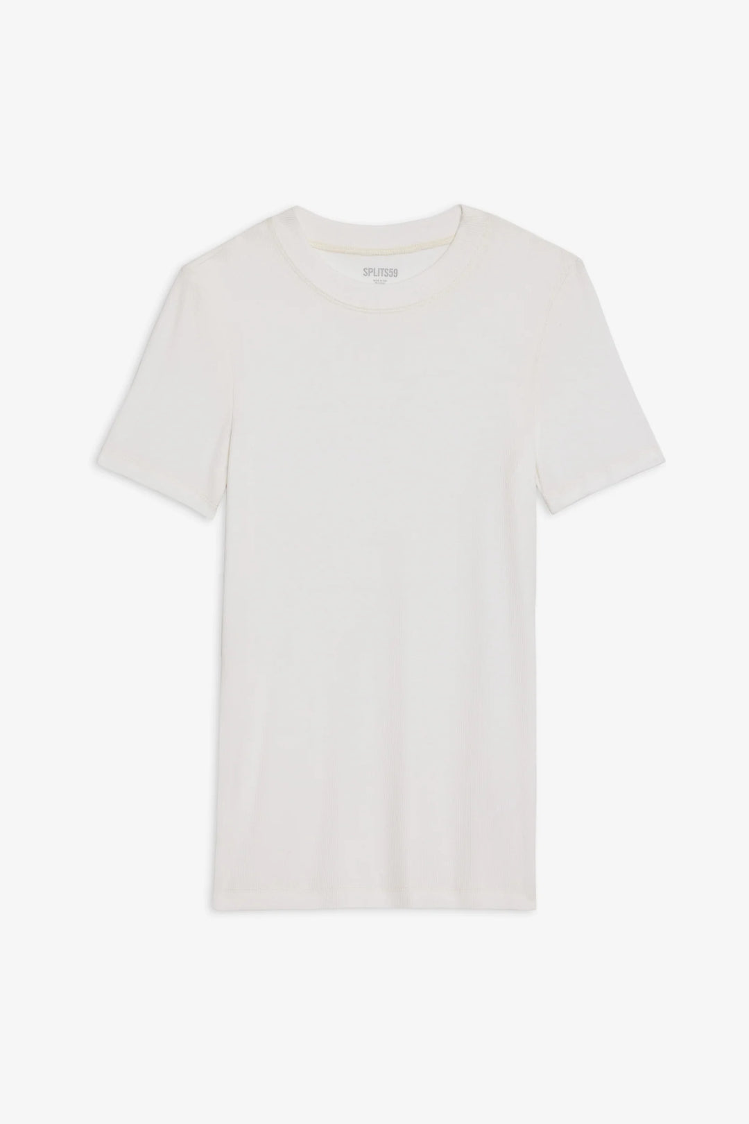 Louise Rib Short Sleeve - White