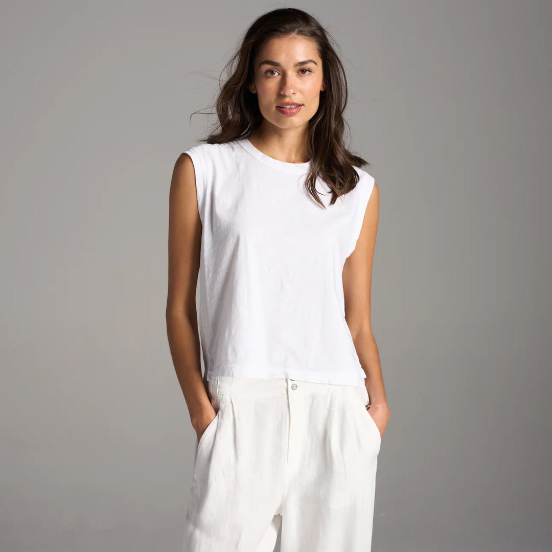Savannah Muscle Tank - White