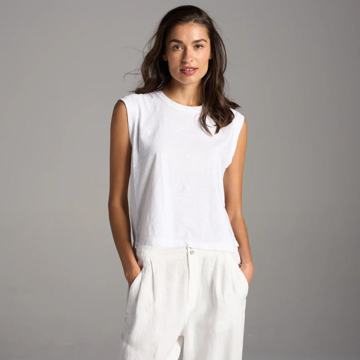 Savannah Muscle Tank - White