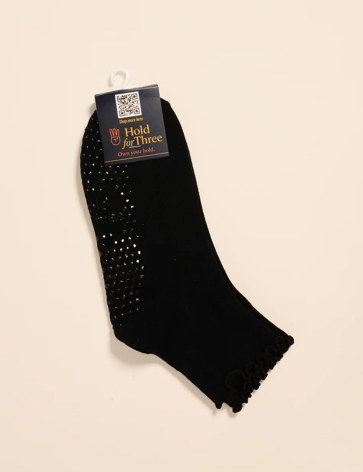 Midnight Black Grip Socks - Black