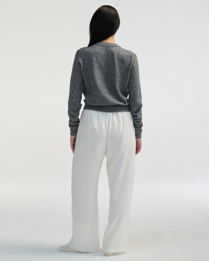 Classic Crew Wool Cardigan - Grey