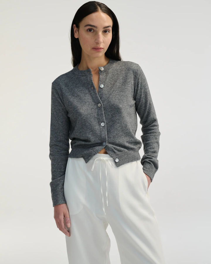 Classic Crew Wool Cardigan - Grey