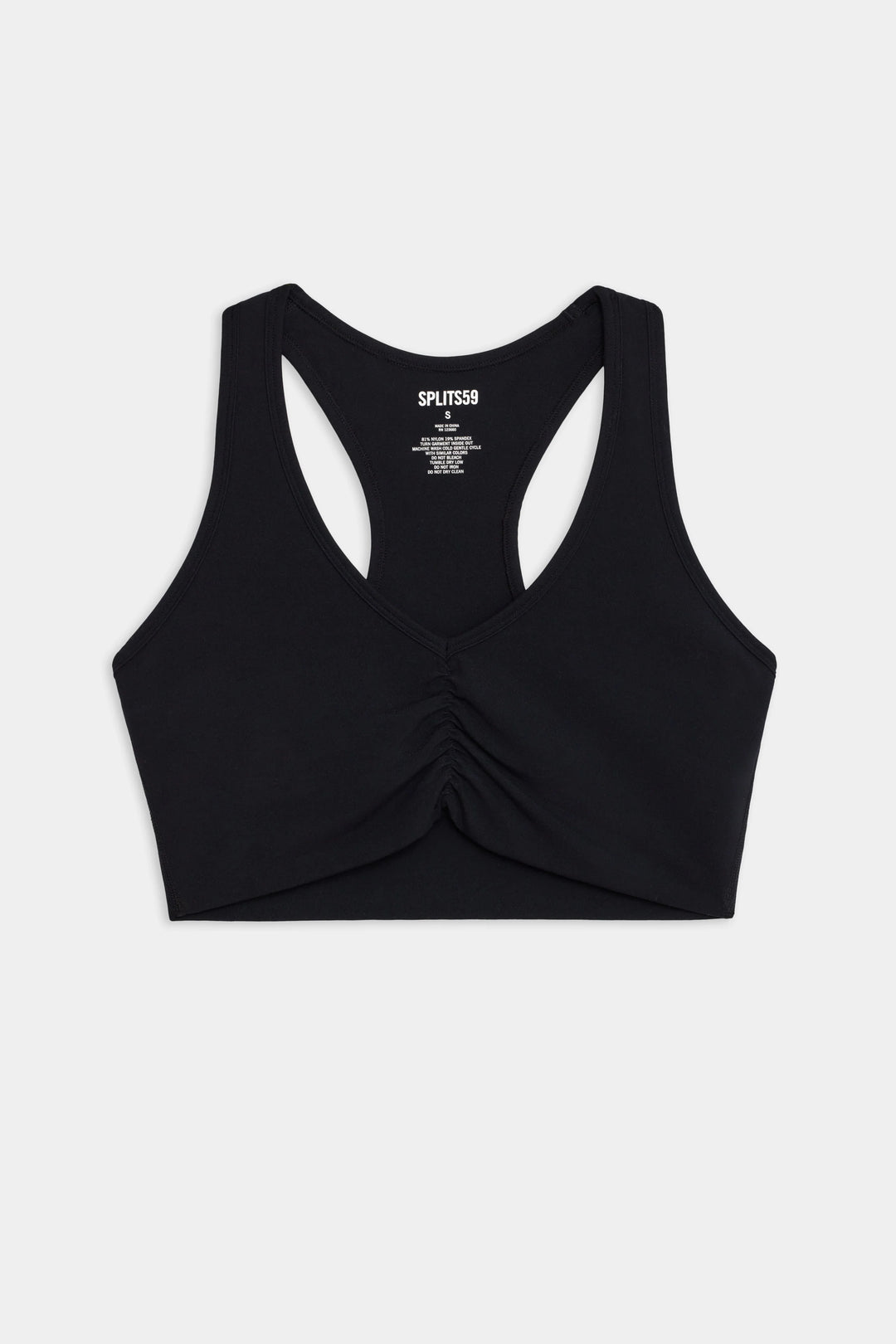 Airweight Bra with Ruching - Black
