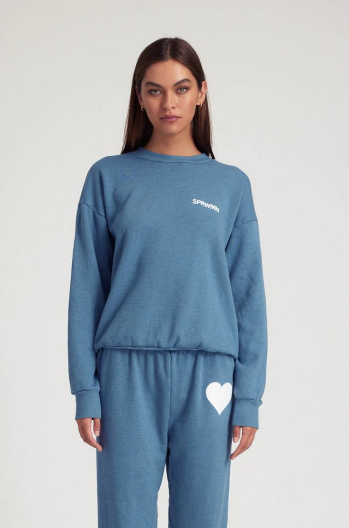 SPRWMN Logo Sweatshirt - Chambray Blue