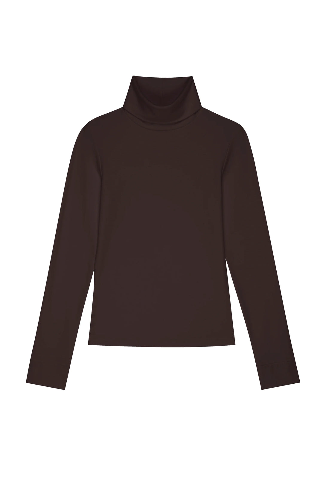 Baby Rib Turtleneck - Espresso