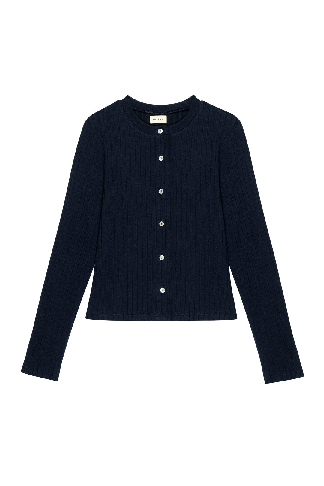 Sweater Rib Cardi - Navy