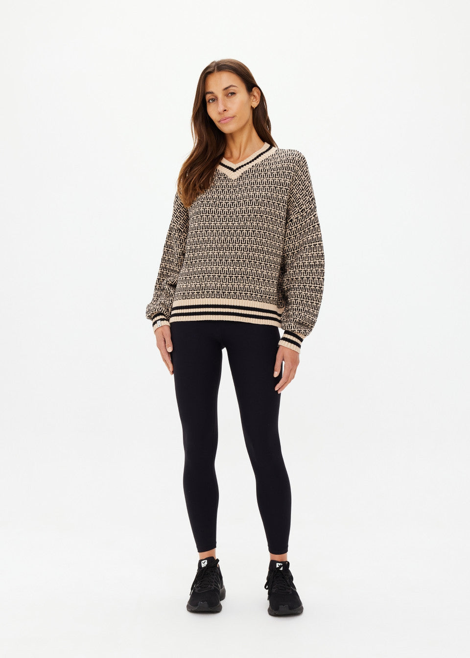 Castilla Millie Knit Sweater - Pebble/Black