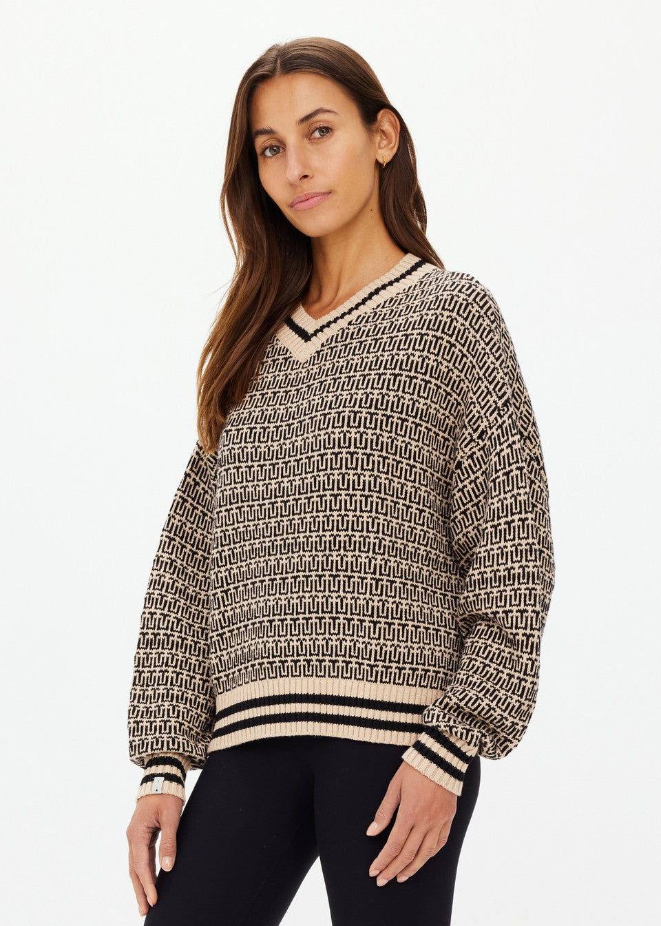 Castilla Millie Knit Sweater - Pebble/Black