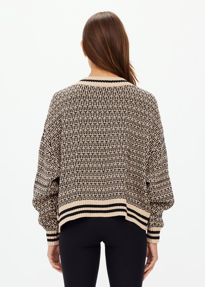 Castilla Millie Knit Sweater - Pebble/Black