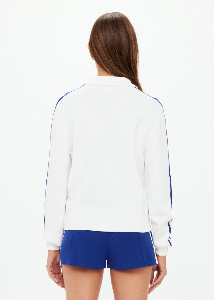 Carnaby Pari Zip Knit Jacket - White