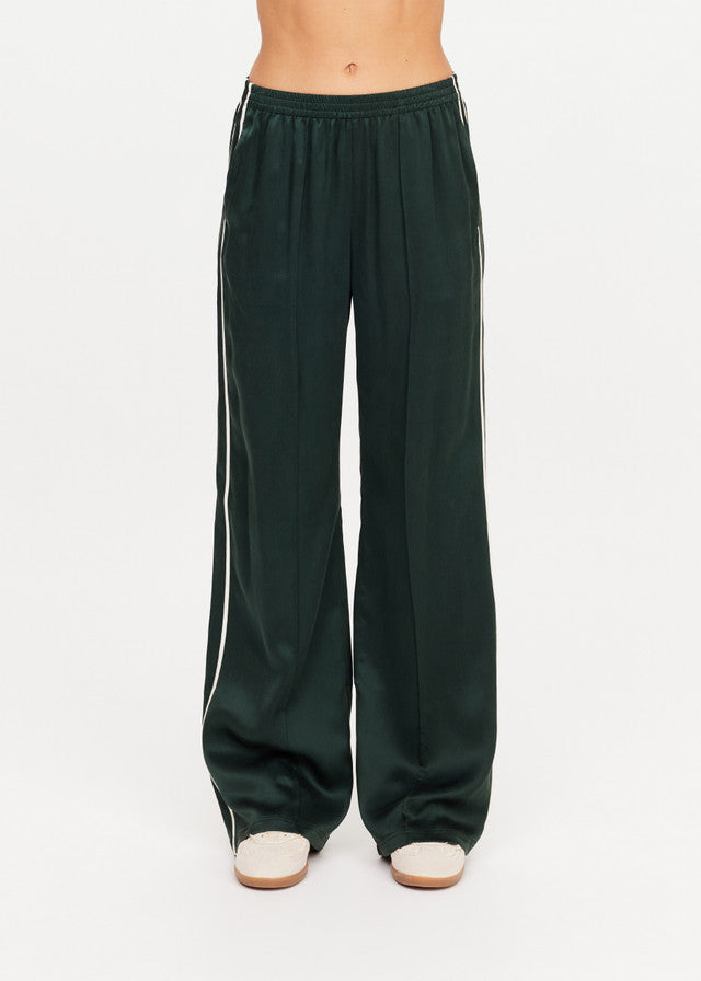 Marnie Silk Wide Leg Pant - Green