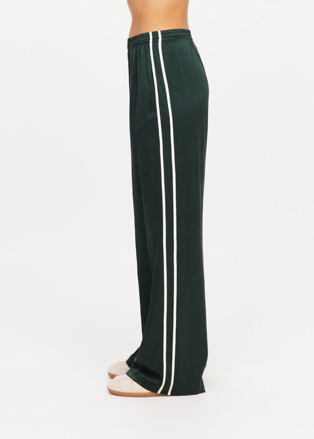 Marnie Silk Wide Leg Pant - Green