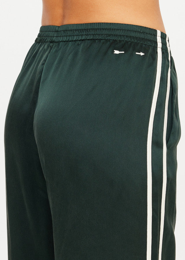 Marnie Silk Wide Leg Pant - Green