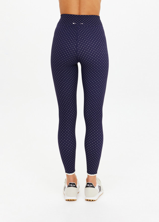 Spellbound 25in Midi Pant - Navy/White Dots