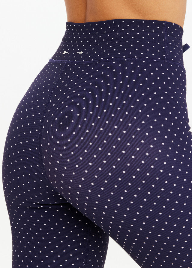 Spellbound 25in Midi Pant - Navy/White Dots