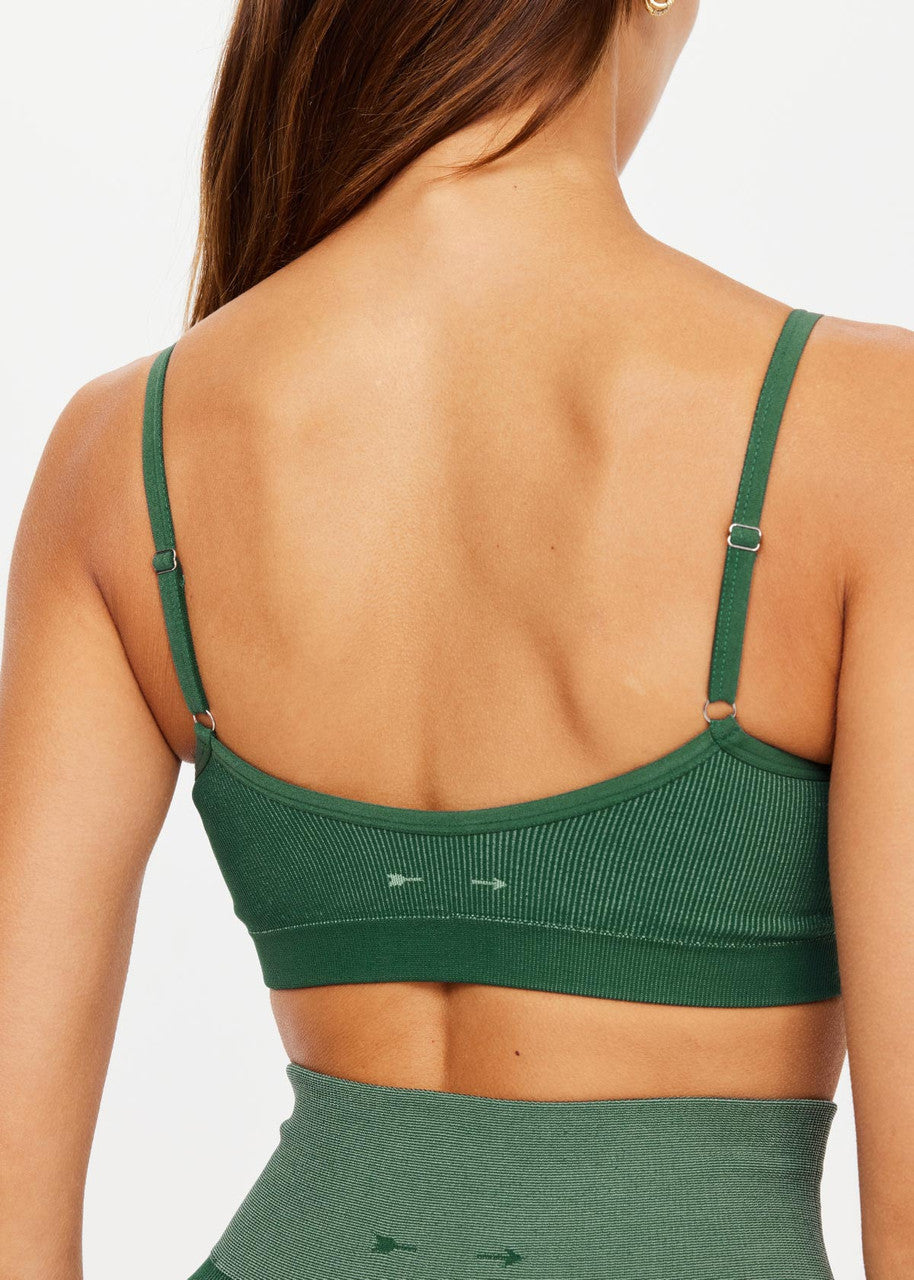 Ribbed Seamless Ballet Bra - Pine/Matcha