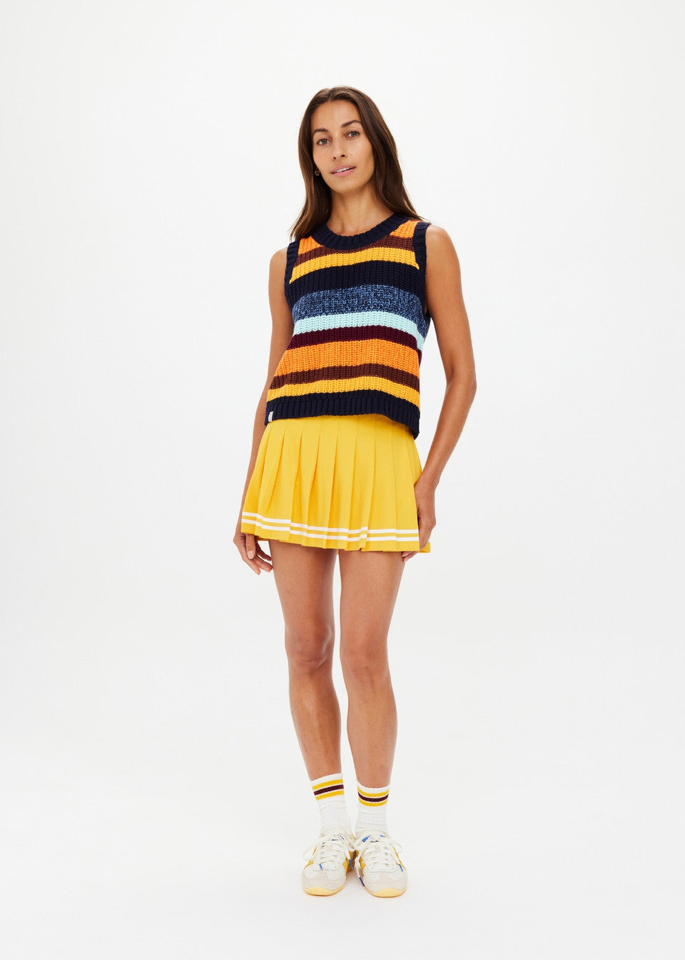 Nelson Knit Crop Vest - Stripe