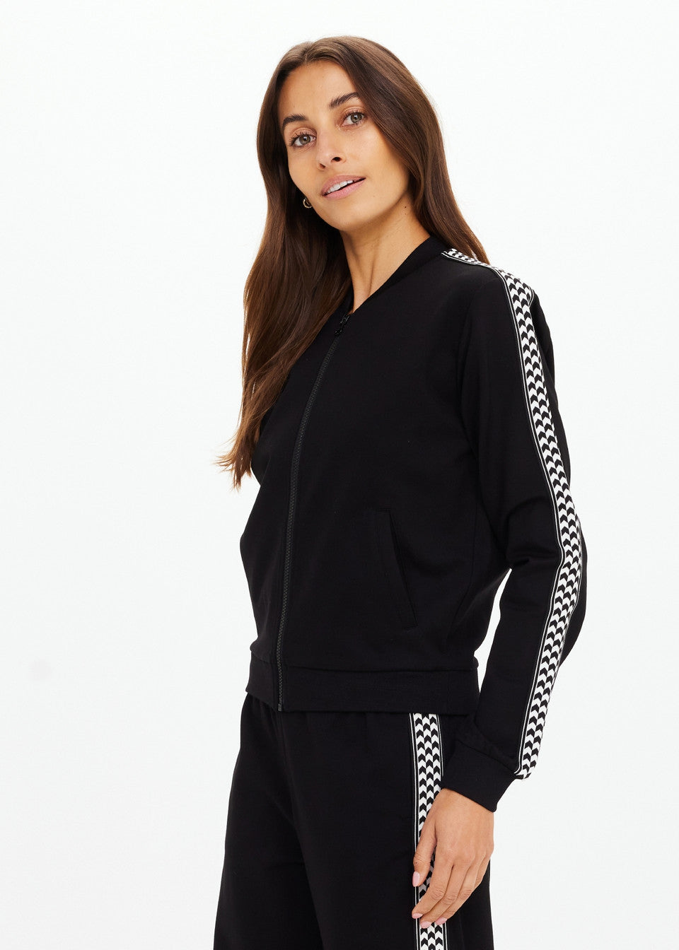 Moto Kasia Zip Through Jacket - Black