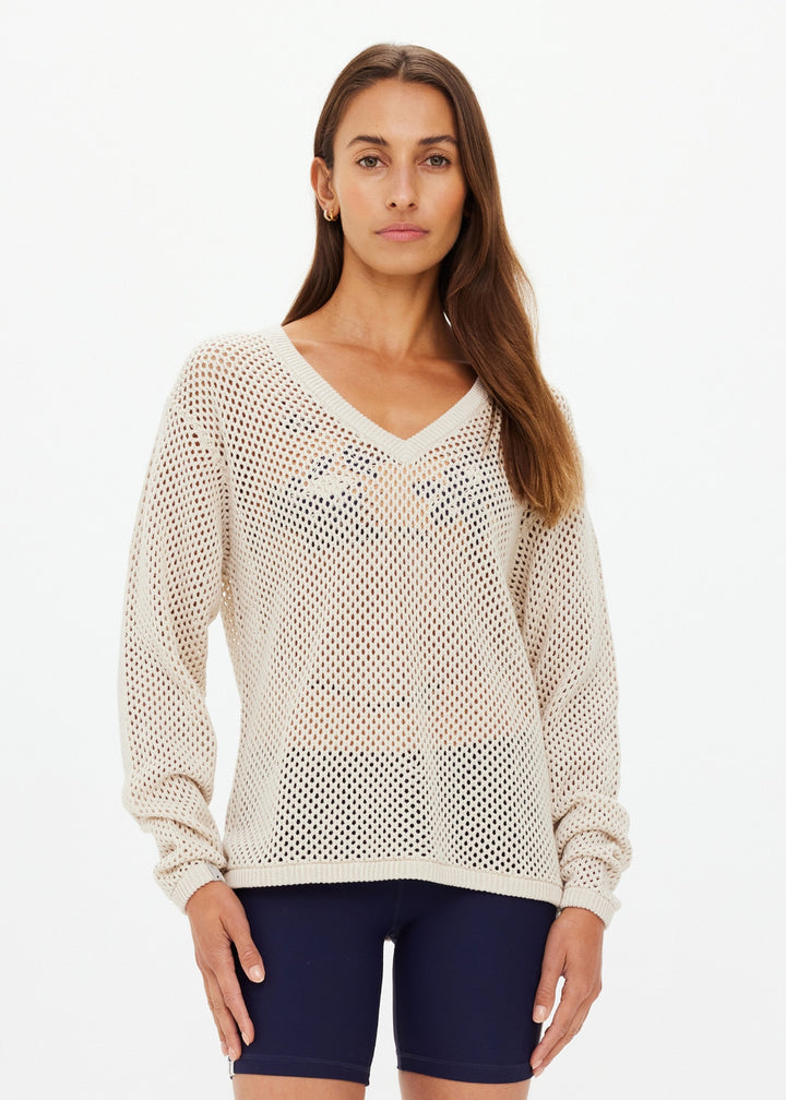 Josephine V-Neck Knit - Creme