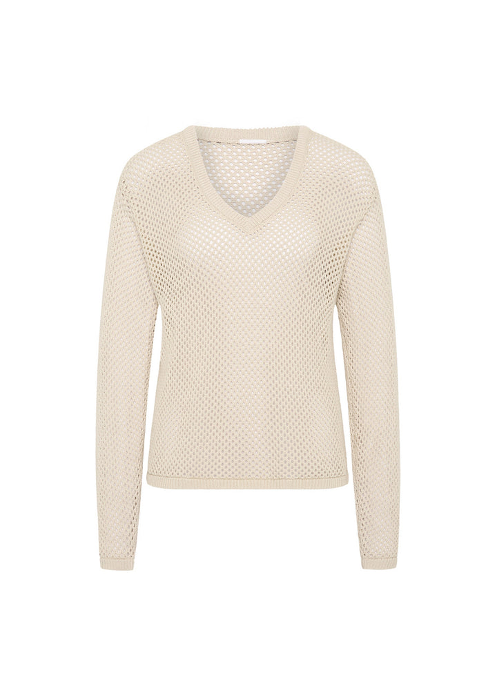 Josephine V-Neck Knit - Creme