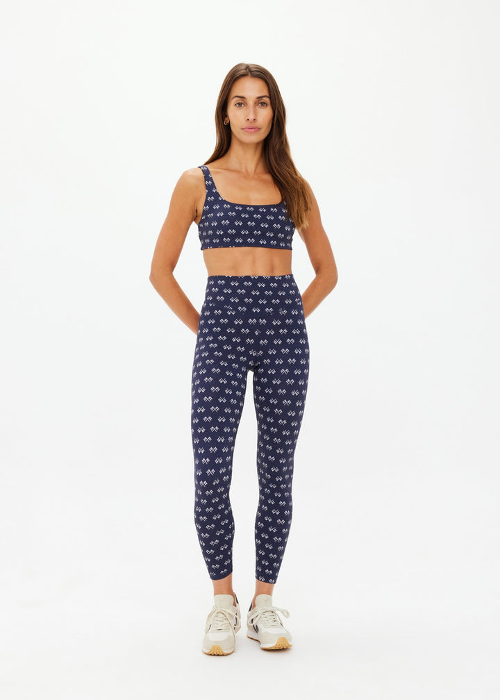 Cruzada 25in High Midi Pant - Navy Jacquard