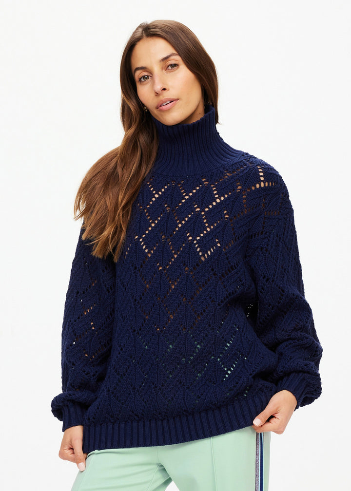 Clementine Knit Crew - Navy