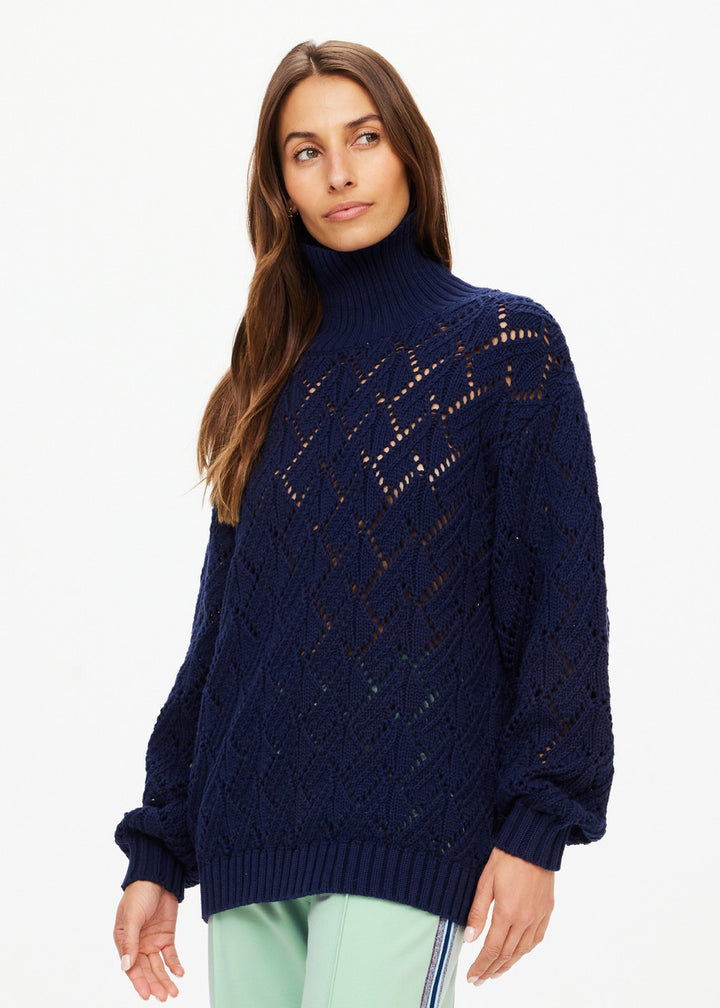 Clementine Knit Crew - Navy